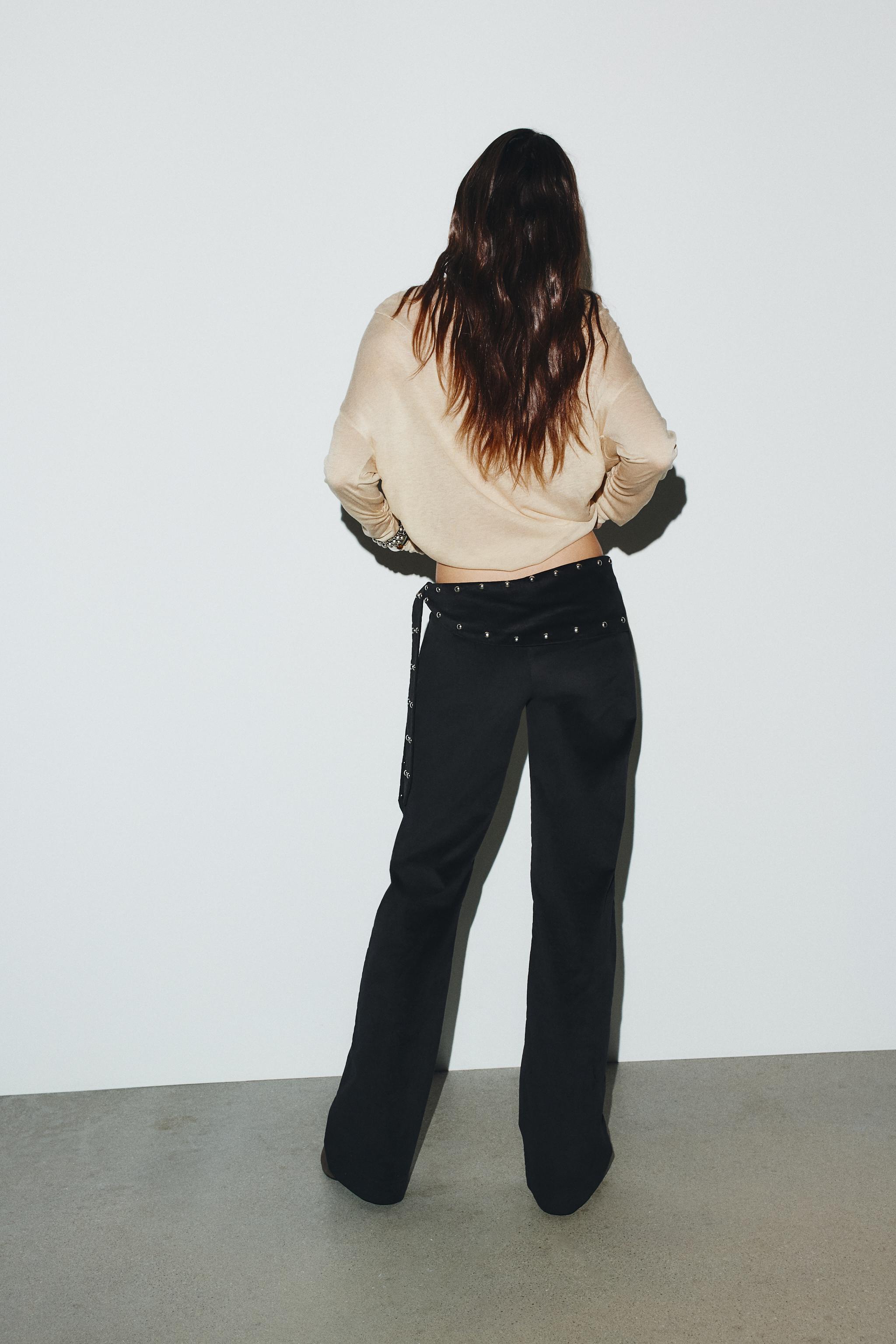 FLARE PAREO PANTS WITH STUDS